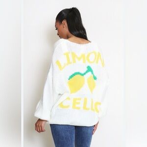 Lemon Cello Ivory Knit Cardigan Unbranded Size XL